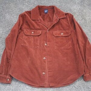 GAP Terracotta Corduroy Button-Up Shirt